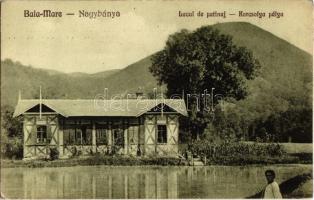 1940 Nagybánya, Baia Mare; Korcsolya pálya / Lacul de patinaj / ice skating hall in summer "1940 Nagyvárad + Szatmárnémeti visszatért" So. Stpl