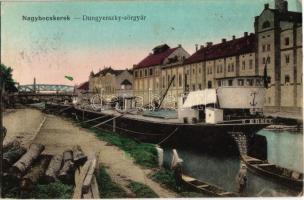 1916 Nagybecskerek, Zrenjanin, Veliki Beckerek; Dungyerszky sörgyár, Ernő uszály / brewery, barge