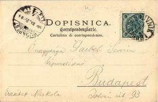 1904 Dubrovnik, Ragusa; Opcinska Kafana Robert Odak / Robert Odak kávéháza és vendéglője, belső bili...
