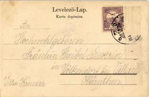 1901 Zágráb, Zagreb; Ilica / utcakép, M. Drucker üzlete / street view with the shop of M. Drucker