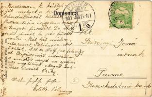 1909 Zágráb, Zagreb; Zrinjski trg, Akademicki trg / Zrínyi és Akadémia tér, horvát folklór, asszony ...