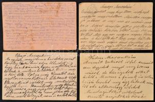 1914-1917 Legyesbénye, Szerdahelyi József tisztes (12. honvéd gyalogezred), tanár levelezése feleség...