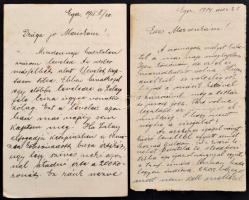 1914-1917 Legyesbénye, Szerdahelyi József tisztes (12. honvéd gyalogezred), tanár levelezése feleség...