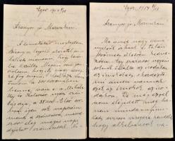 1914-1917 Legyesbénye, Szerdahelyi József tisztes (12. honvéd gyalogezred), tanár levelezése feleség...