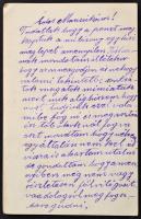 1914-1917 Legyesbénye, Szerdahelyi József tisztes (12. honvéd gyalogezred), tanár levelezése feleség...