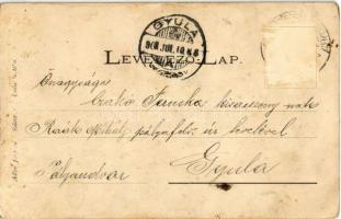 1908 Kudzsir, Kudsir, Cugir; piac, árusok ökörszekerekkel. Adler fényirda / market, vendors with oxe...