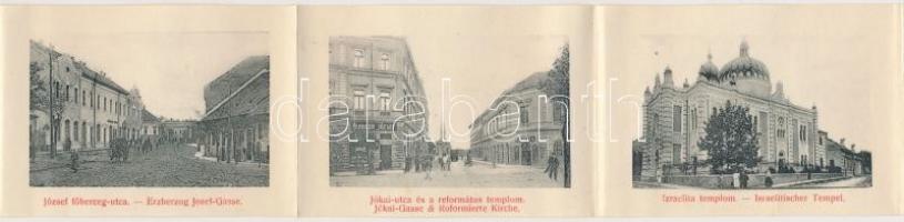 1908 Nagybecskerek, Zrenjanin, Veliki Beckerek; Törvényszéki palota. leporellólap, belül: izraelita ...
