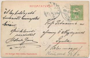1908 Nagybecskerek, Zrenjanin, Veliki Beckerek; Törvényszéki palota. leporellólap, belül: izraelita ...