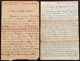 1916-1920 Ehrenthal Zoltán a cs. és kir. 28. tábori vadászzászlóalj kadétjának hadifogolytábori leve...