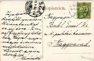 1918 Zagreb, Zágráb; Jelacicev trg. / market square with vendors, shops of Miroslav Bachrach, F. Rud...