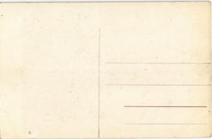 Zagreb, Zágráb; Jelacicev trg. / square with tram, bank, shops of Poppovic, Fuchs, S. Stanisic and F...