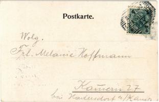 1902 Vienna, Wien; Gruss aus Weigl's Etablissement Dreher Park, Katharinenhalle / restaurant. H...