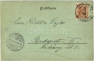 1898 (Vorläufer!) Litomerice, Leitmeritz; main square, shops