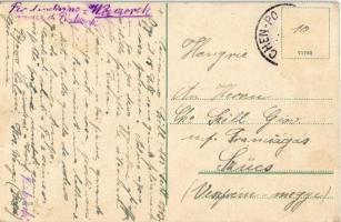 1913 Poznan, Posen; Hauptbahnhof / railway station with tram