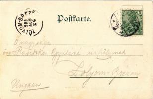 1900 Gliwice, Gleiwitz; Kronprinzstrasse, Wechselburg (jetzt Burggraf genannt), Bandagenwalzwerk Hul...