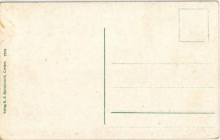 Cetinje, Cettigne; Blick auf den mittleren Theil der Stadt von der Hofburg-Gasse gegen Grand Hotel /...