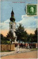 Prijedor, street view with church. TCV card