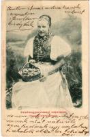 1904 Felsőmagyarországi (felvidéki) népviselet. Divald Adolf 75. / Oberungarische Volkstracht / Upper Hungarian (Slovakian) folklore