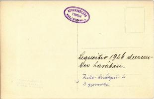 1926 Lekeitio, Lequeitio; Zita királyné és három gyermeke (köztük Ottó) decemberben / Zita of Bourbo...