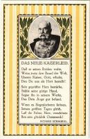 Richard Schaukal: Das Neue Kaiserlied / Franz Joseph. Offizielle Karte für Rotes Kreuz, Kriegsfürsorgeamt Kriegshilfsbüro Nr. 108.