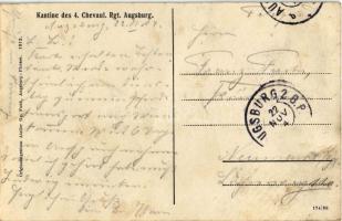 1914 A 4. könnyűlovassági ezred kantinja, belső / Kantine des 4. Chevaul. Rgt. Augsburg / Königlich ...