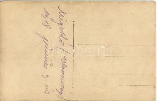 1918 Migotto (?), sakkozó osztrák-magyar katonák  csónakban az olasz fronton / WWI K.u.K. soldiers p...