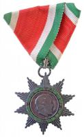 1947. Magyar Szabadság Érdemrend ezüst fokozata, Ag kitüntetés mellszalagon T:2 /  Hungary 1947. Order of Merit of Hungarian Freedom, Silver Grade Ag decoration with ribbon C:XF NMK 482.