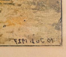 Luigi Kasimir (1881-1962): Állami Operaház. Színezett rézkarc, papír, jelzett, üvegezett keretben, 4...