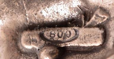 Ezüst(Ag) miniatűr csiga, jelzett, 3×1,5 cm, nettó: 9,3 g