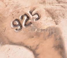 Ezüst(Ag) miniatűr fényképtartó keret, jelzett, 4×2,5 cm, nettó: 11 g