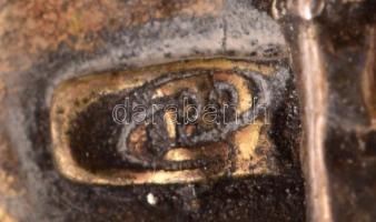 Ezüst(Ag) miniatűr babkocsi, jelzett, 4,5×2,5×1,5 cm, nettó: 20.95 g