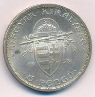 1938. 5P Ag "Szent István" T:1- patina
Adamo P8.1