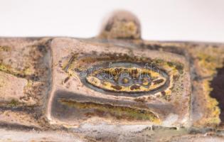 Ezüst(Ag) miniatűr libikóka, jelzett, h: 8 cm, nettó: 13,4 g