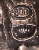 Ezüst(Ag) miniatűr elefánt, jelzett, 4,5×2,5 cm, nettó: 28,7 g