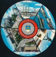 1972 Magyar színészek és színésznők aláírásai Helsinkiből küldött levelezőlapon: Major Tamás, Kohut ...