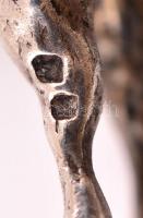 Ezüst(Ag) miniatűr ló, jelzett, 4×2 cm, nettó: 16,1 g