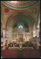 Magyar színészek aláírásai a szegedi zsinagógát ábrázoló levelezőlap hátulján: Avar István, Szirtes ...