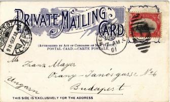 1901 Hoboken, New Jersey; Landungsplatz der Barclay und Christopher Etr. Ferries zwischen New York u...