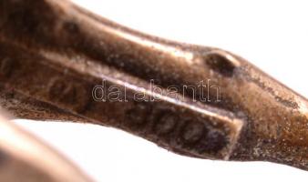 Ezüst(Ag) miniatűr hintaló, jelzett, 6×4 cm, nettó: 39,4 g