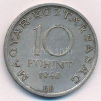 1948. 10 Ft Ag "Széchenyi" T:1-,2 kis patina 
Adamo EM2