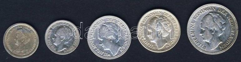 Hollandia 10c Ag 1914,1939 + 25c Ag 1928,1941 + 1/2G Ag 1929 T:2/3,3