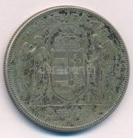 1930. 5P Ag "Horthy jobbra" T:2- patina 
Adamo P8