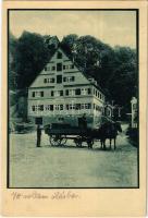 Illertissen, Schloßbräuhaus (bes. Seb Endres), Brauerei / brewery, horse-drawn carriage for beer transportation