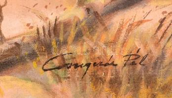 Csergezán jelzéssel: Bőgő szarvasok. Olaj, vászon, 38×49 cm