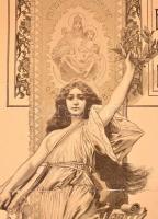 1896 Ezredéves Országos Kiállítás díszes millenniumi nagy érmet adományozó oklevele Meissner (Mészne...