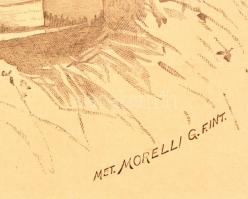 1896 Ezredéves Országos Kiállítás díszes millenniumi nagy érmet adományozó oklevele Meissner (Mészne...