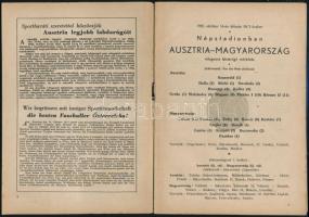 1955 az Ausztria-Magyarország válogatott mérkőzés programfüzete + a mérkőzésre szóló jegy / flyer ab...