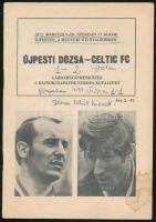 1972 az Újpest Dózsa-Celtic FC EB-mérkőzés programfüzete, érdekes részletekkel