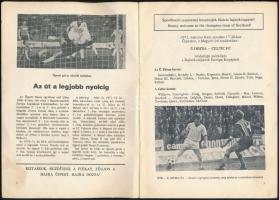 1972 az Újpest Dózsa-Celtic FC EB-mérkőzés programfüzete, érdekes részletekkel