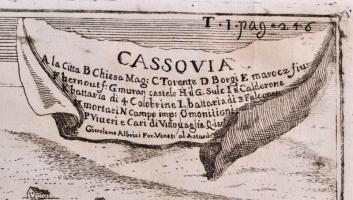 cca 1685 Kassa ostromának rézmetszetű képe  Készítette Girolamo Albrizzi, metszette Alessandro Dalla...